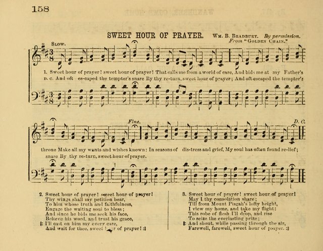 The New Sabbath School Hosanna: enlarged and improved: a choice collection of popular hymns and tunes, original and selected: for the Sunday school and the family circle... page 158