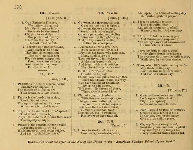 The New Sabbath School Hosanna: enlarged and improved: a choice collection of popular hymns and tunes, original and selected: for the Sunday school and the family circle... page 178