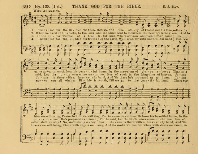 The New Sabbath School Hosanna: enlarged and improved: a choice collection of popular hymns and tunes, original and selected: for the Sunday school and the family circle... page 20