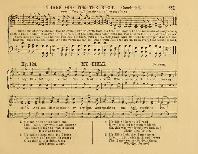 The New Sabbath School Hosanna: enlarged and improved: a choice collection of popular hymns and tunes, original and selected: for the Sunday school and the family circle... page 21