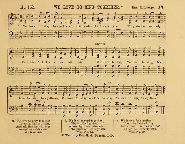 The New Sabbath School Hosanna: enlarged and improved: a choice collection of popular hymns and tunes, original and selected: for the Sunday school and the family circle... page 23