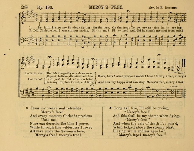 The New Sabbath School Hosanna: enlarged and improved: a choice collection of popular hymns and tunes, original and selected: for the Sunday school and the family circle... page 28