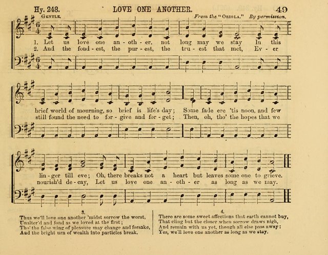 The New Sabbath School Hosanna: enlarged and improved: a choice collection of popular hymns and tunes, original and selected: for the Sunday school and the family circle... page 49