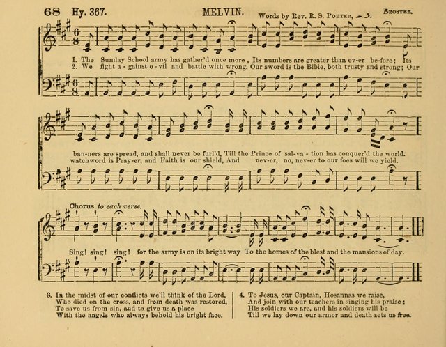 The New Sabbath School Hosanna: enlarged and improved: a choice collection of popular hymns and tunes, original and selected: for the Sunday school and the family circle... page 68