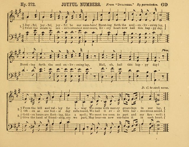 The New Sabbath School Hosanna: enlarged and improved: a choice collection of popular hymns and tunes, original and selected: for the Sunday school and the family circle... page 69