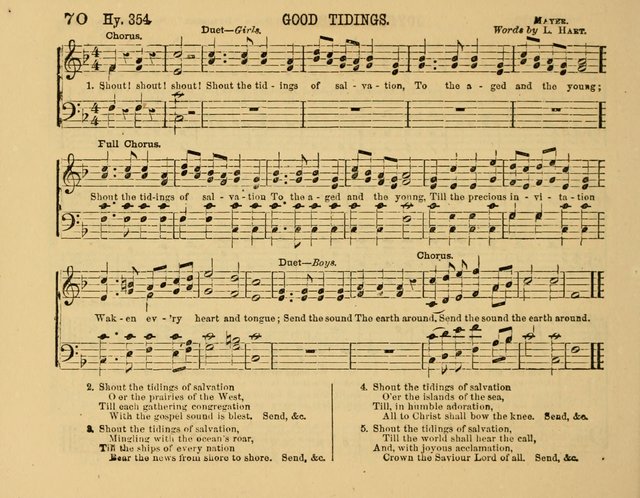 The New Sabbath School Hosanna: enlarged and improved: a choice collection of popular hymns and tunes, original and selected: for the Sunday school and the family circle... page 70