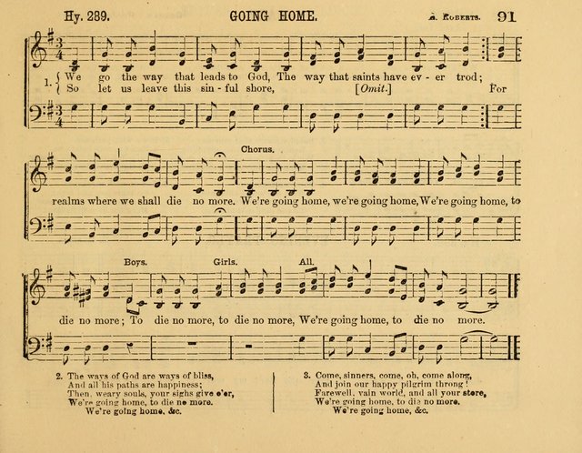 The New Sabbath School Hosanna: enlarged and improved: a choice collection of popular hymns and tunes, original and selected: for the Sunday school and the family circle... page 91