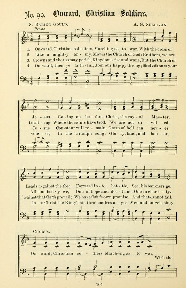 The New Song: for the Sunday school, societies of Christian Endeavor, and other religious exercises page 104