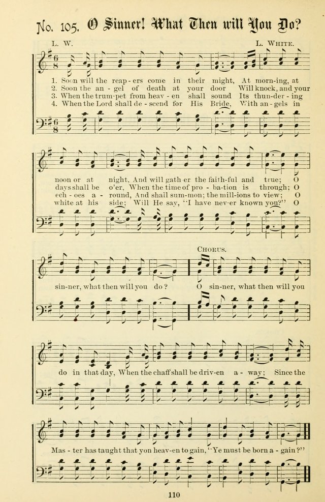 The New Song: for the Sunday school, societies of Christian Endeavor, and other religious exercises page 110