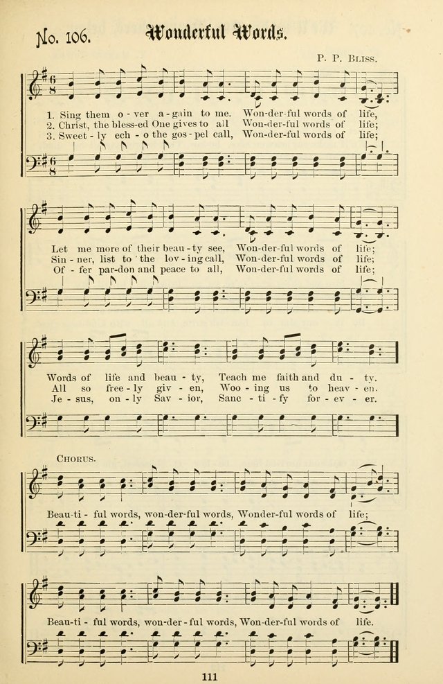 The New Song: for the Sunday school, societies of Christian Endeavor, and other religious exercises page 111