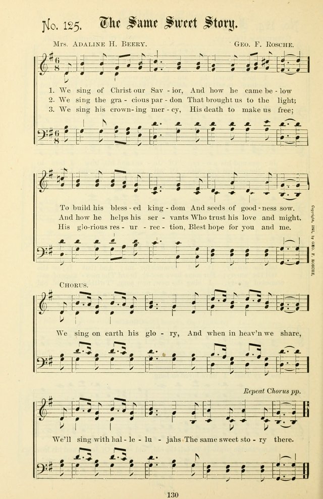 The New Song: for the Sunday school, societies of Christian Endeavor, and other religious exercises page 130