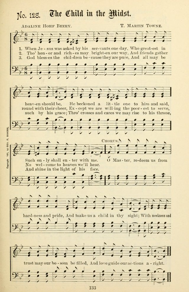 The New Song: for the Sunday school, societies of Christian Endeavor, and other religious exercises page 133