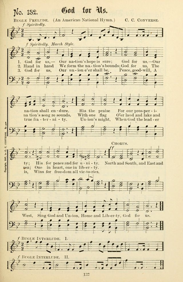 The New Song: for the Sunday school, societies of Christian Endeavor, and other religious exercises page 137