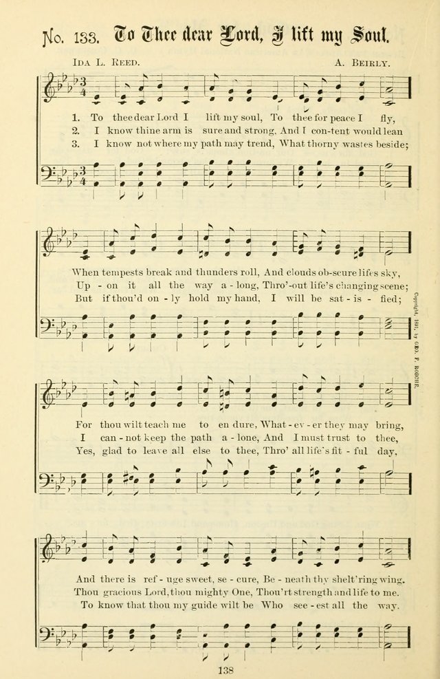 The New Song: for the Sunday school, societies of Christian Endeavor, and other religious exercises page 138