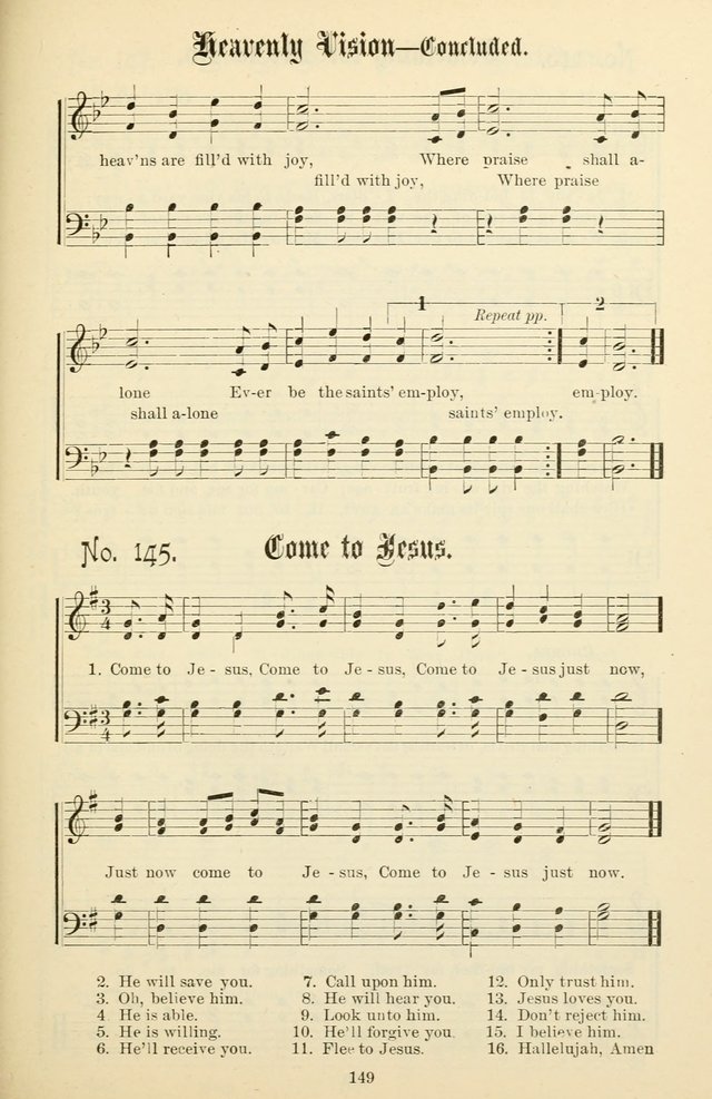 The New Song: for the Sunday school, societies of Christian Endeavor, and other religious exercises page 149