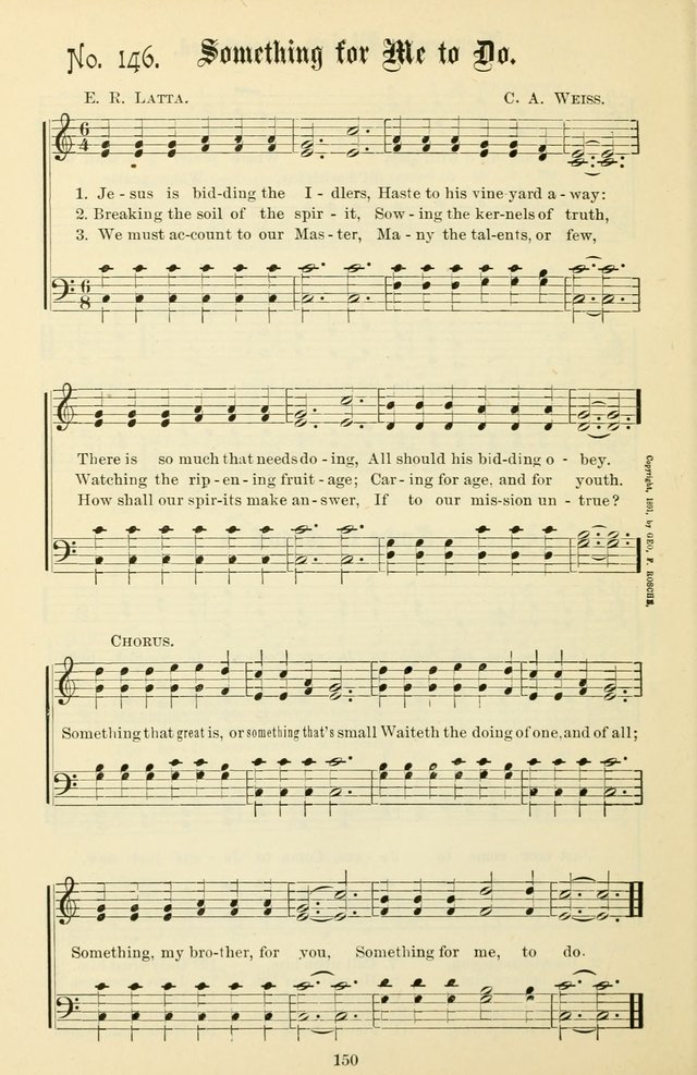 The New Song: for the Sunday school, societies of Christian Endeavor, and other religious exercises page 150