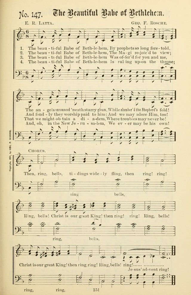 The New Song: for the Sunday school, societies of Christian Endeavor, and other religious exercises page 151