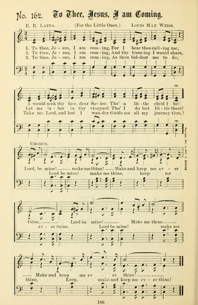 The New Song: for the Sunday school, societies of Christian Endeavor, and other religious exercises page 166