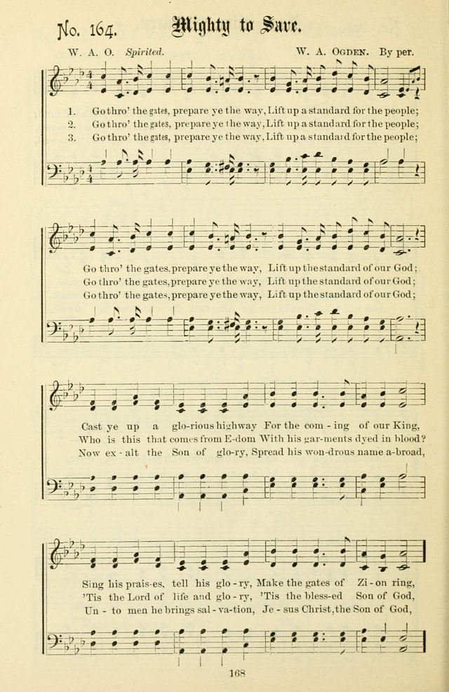 The New Song: for the Sunday school, societies of Christian Endeavor, and other religious exercises page 168