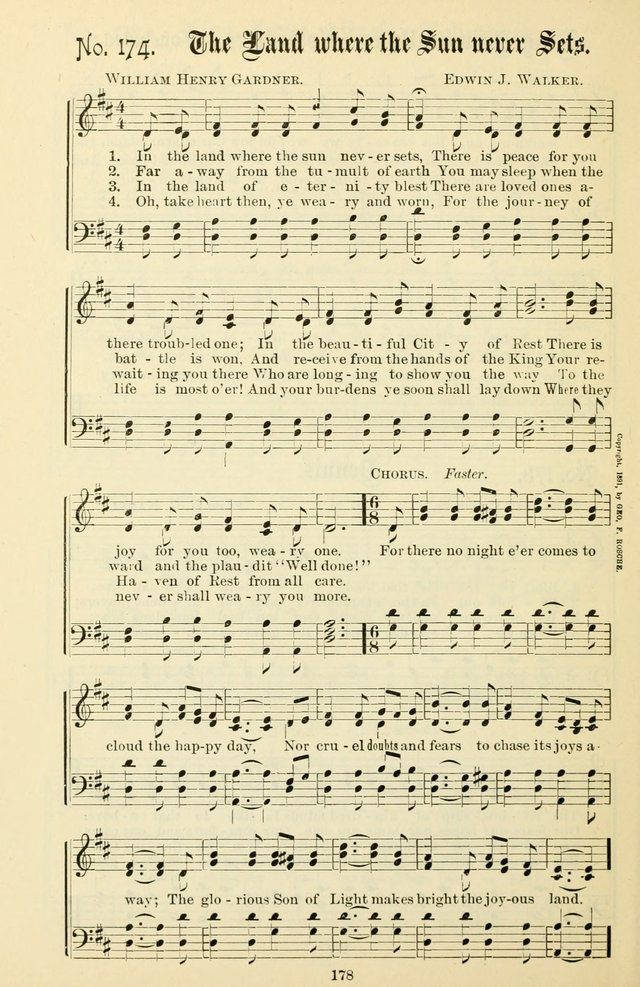 The New Song: for the Sunday school, societies of Christian Endeavor, and other religious exercises page 178