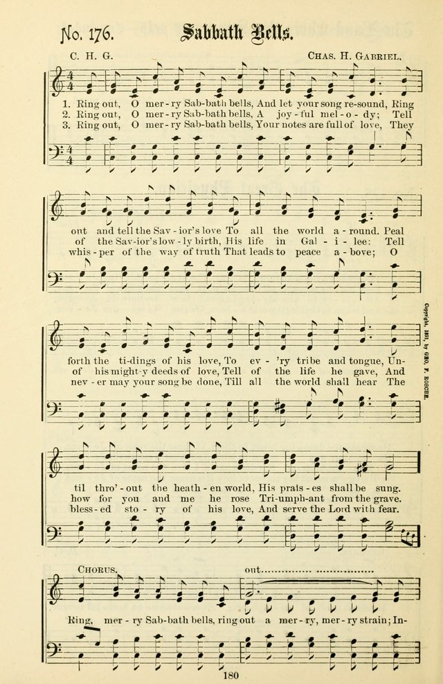 The New Song: for the Sunday school, societies of Christian Endeavor, and other religious exercises page 180