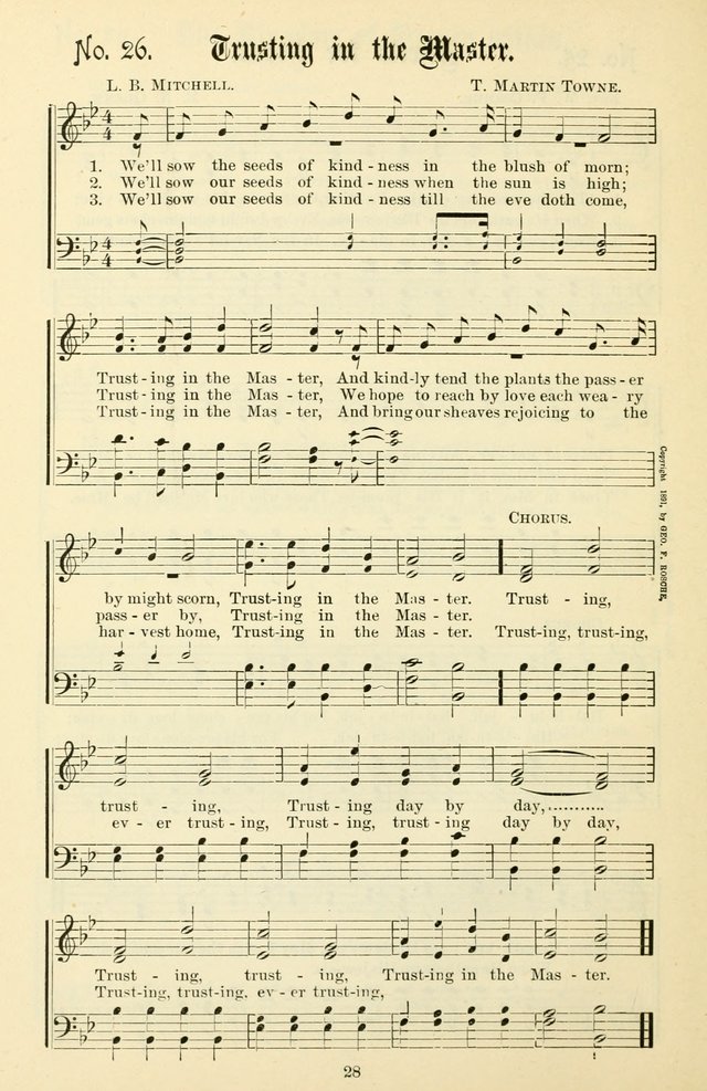 The New Song: for the Sunday school, societies of Christian Endeavor, and other religious exercises page 28