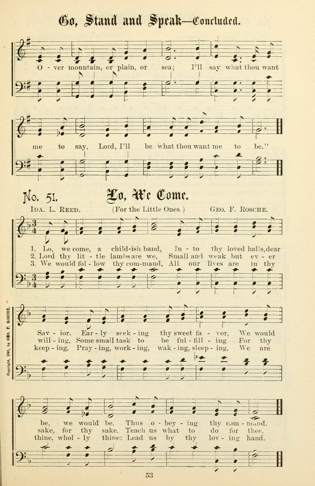 The New Song: for the Sunday school, societies of Christian Endeavor, and other religious exercises page 53