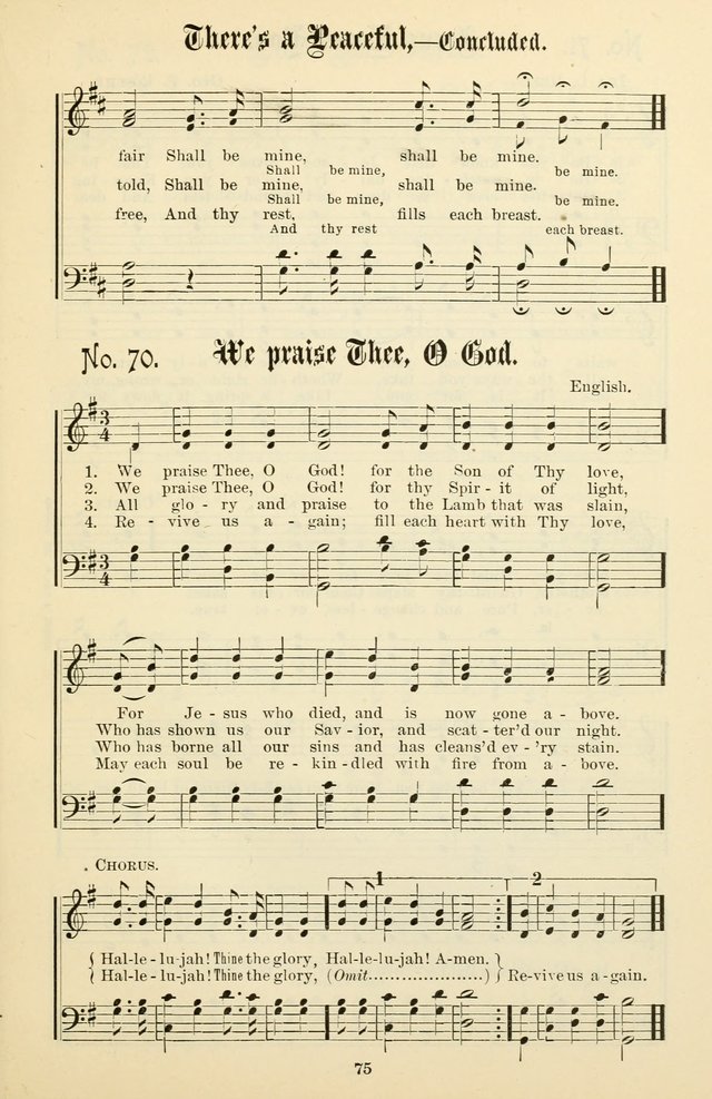 The New Song: for the Sunday school, societies of Christian Endeavor, and other religious exercises page 75