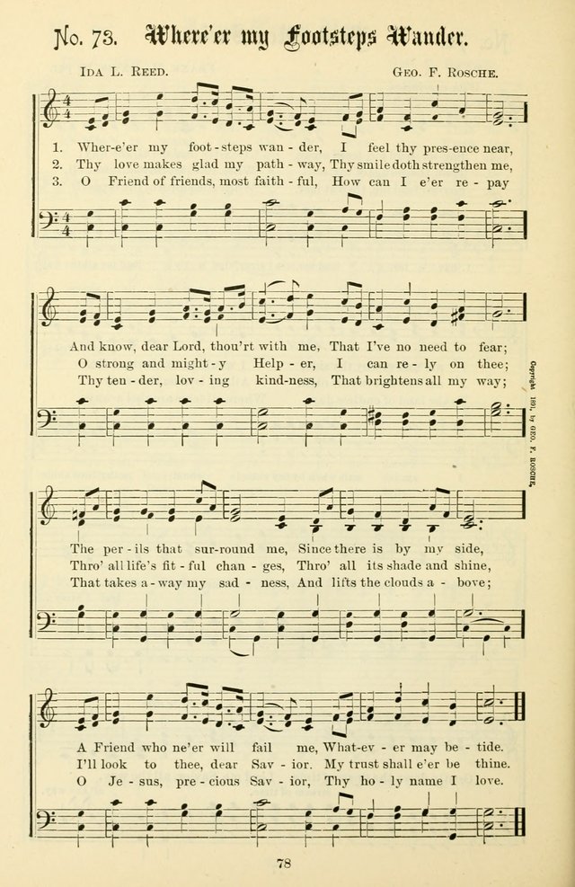 The New Song: for the Sunday school, societies of Christian Endeavor, and other religious exercises page 78