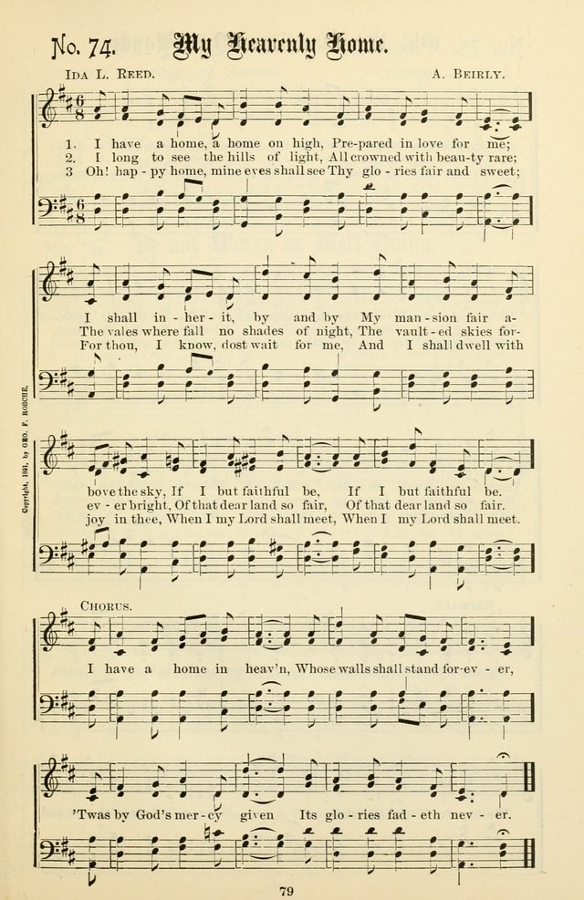 The New Song: for the Sunday school, societies of Christian Endeavor, and other religious exercises page 79