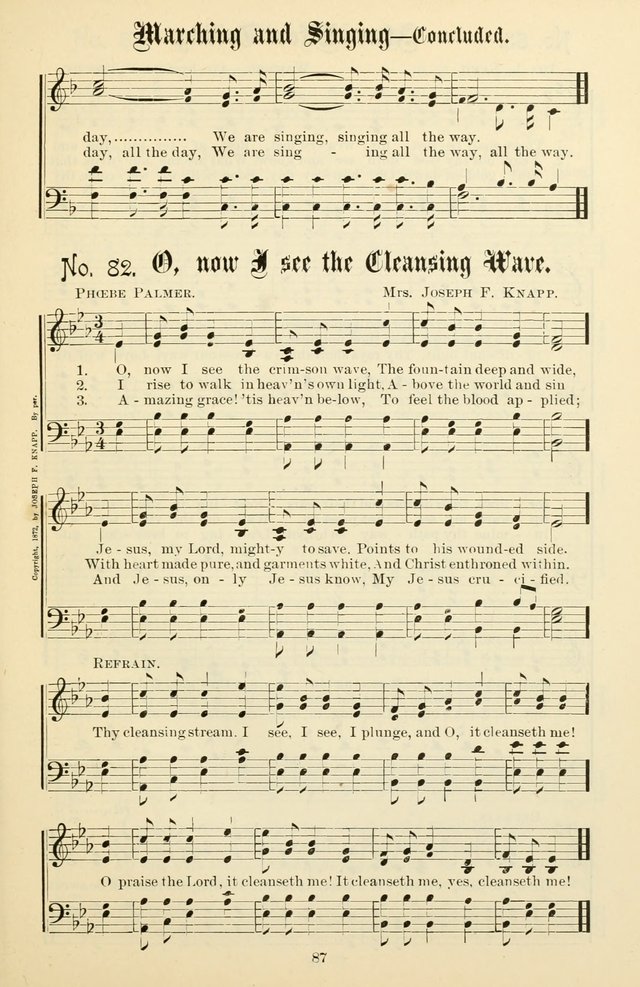 The New Song: for the Sunday school, societies of Christian Endeavor, and other religious exercises page 87