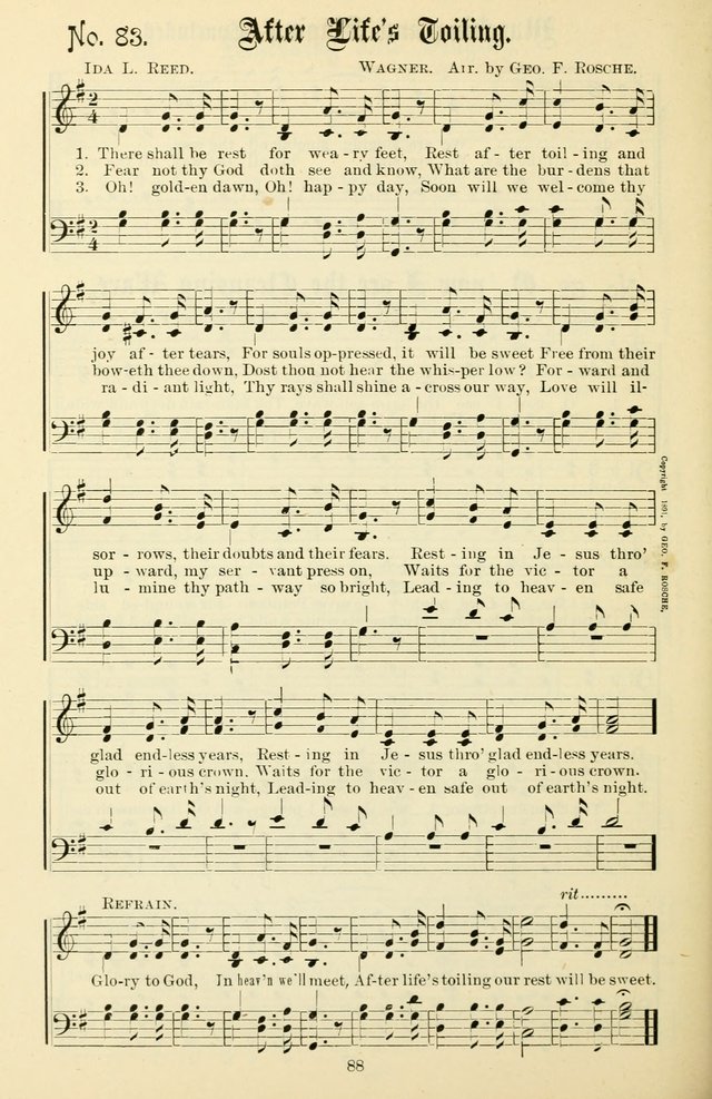 The New Song: for the Sunday school, societies of Christian Endeavor, and other religious exercises page 88