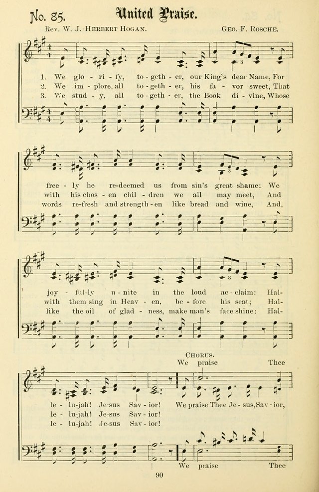 The New Song: for the Sunday school, societies of Christian Endeavor, and other religious exercises page 90