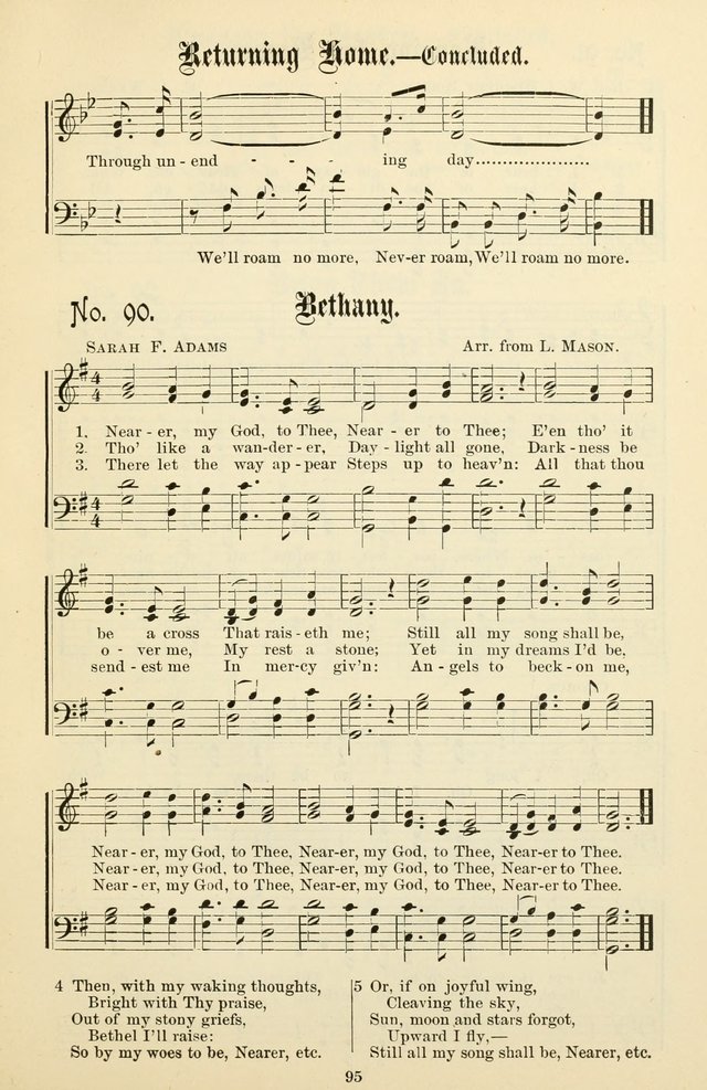 The New Song: for the Sunday school, societies of Christian Endeavor, and other religious exercises page 95