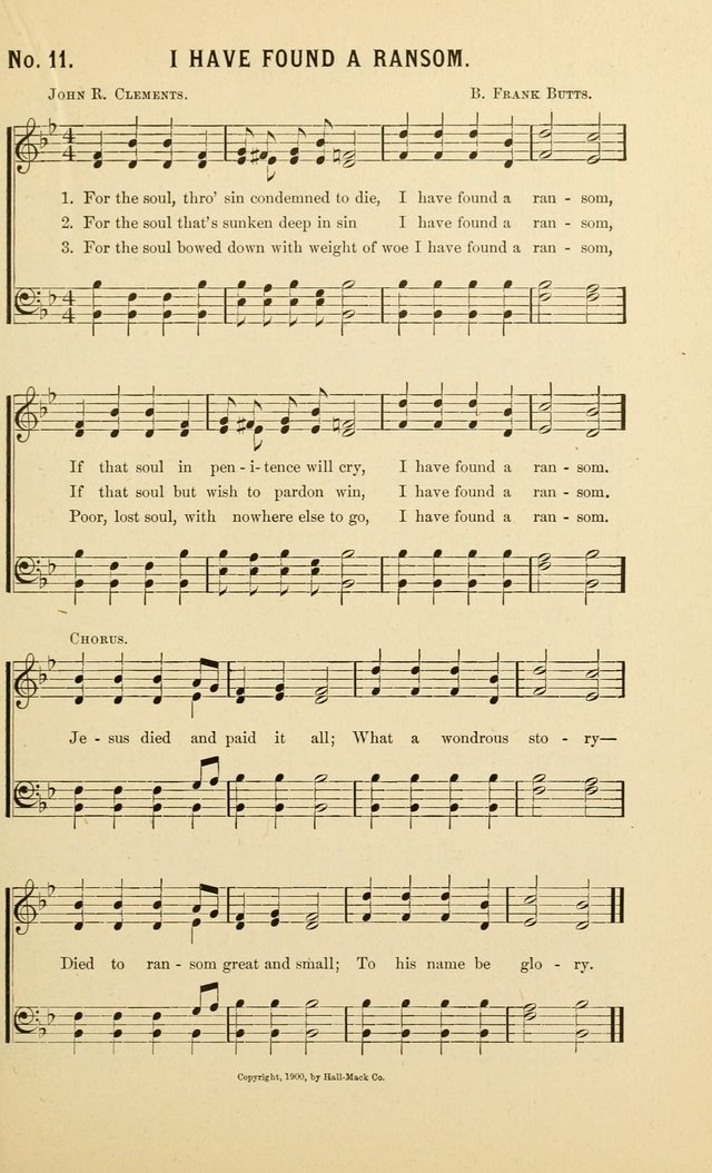 New Songs of the Gospel: for use in all religious meetings page 11