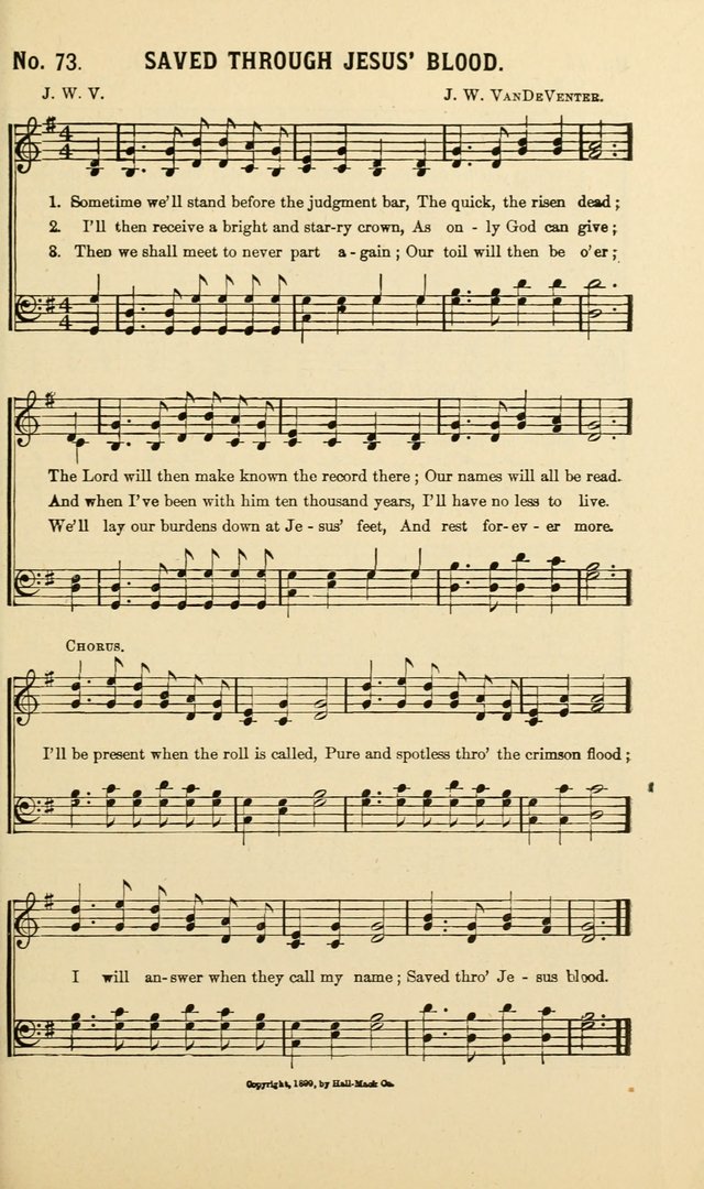 New Songs of the Gospel: for use in all religious meetings page 73