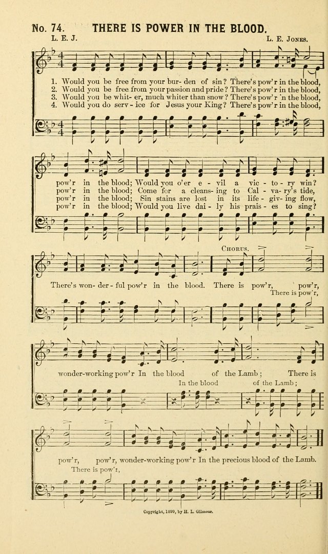 New Songs of the Gospel: for use in all religious meetings page 74