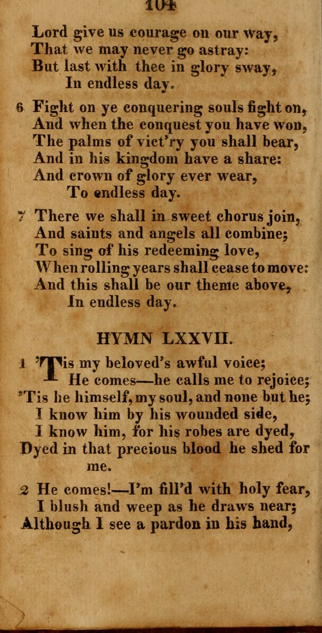 A New Selection of Hymns: compiled from various authors: with a number of original hymns that have never before appeared in print page 104