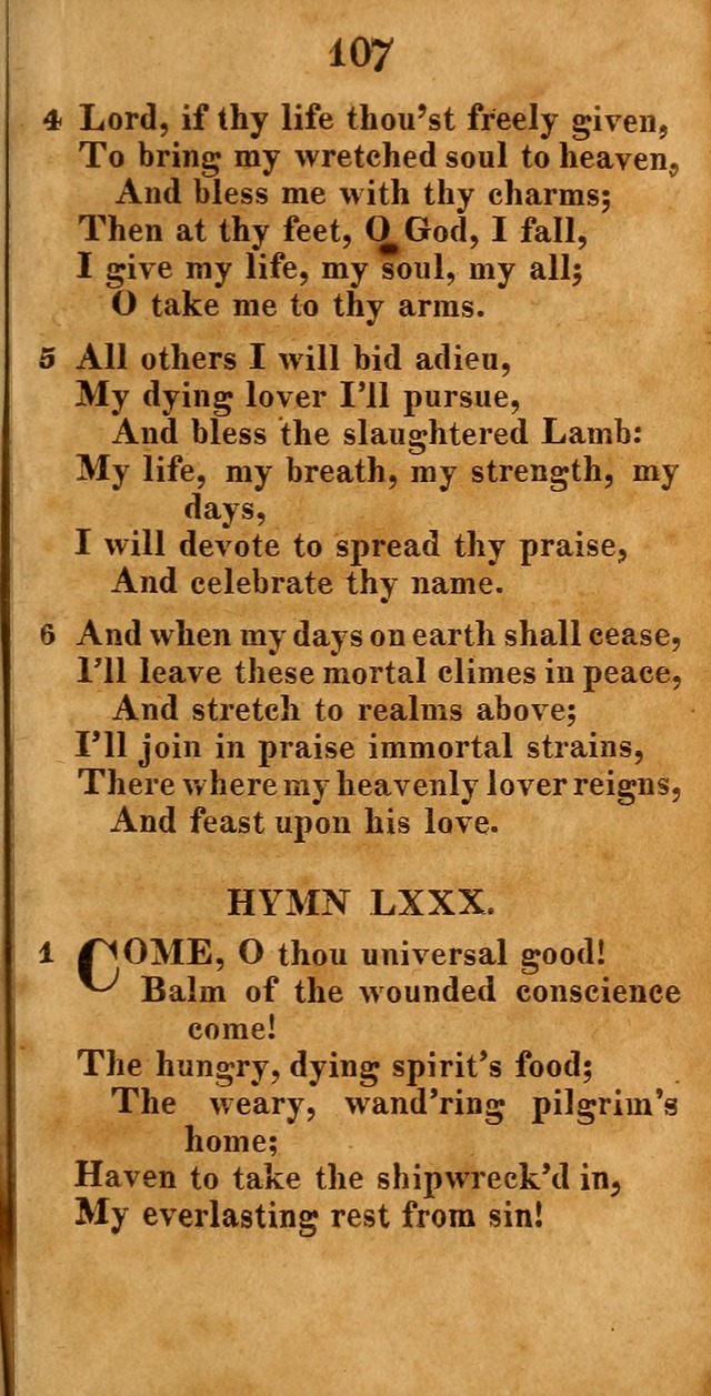 A New Selection of Hymns: compiled from various authors: with a number of original hymns that have never before appeared in print page 107