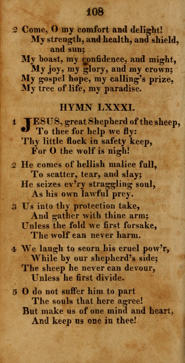 A New Selection of Hymns: compiled from various authors: with a number of original hymns that have never before appeared in print page 108