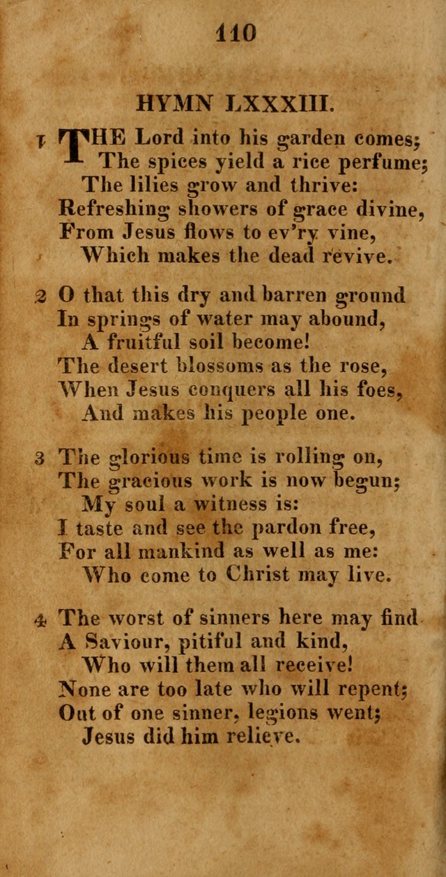 A New Selection of Hymns: compiled from various authors: with a number of original hymns that have never before appeared in print page 110