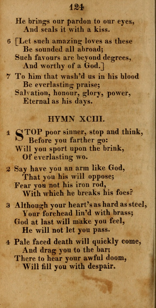 A New Selection of Hymns: compiled from various authors: with a number of original hymns that have never before appeared in print page 124