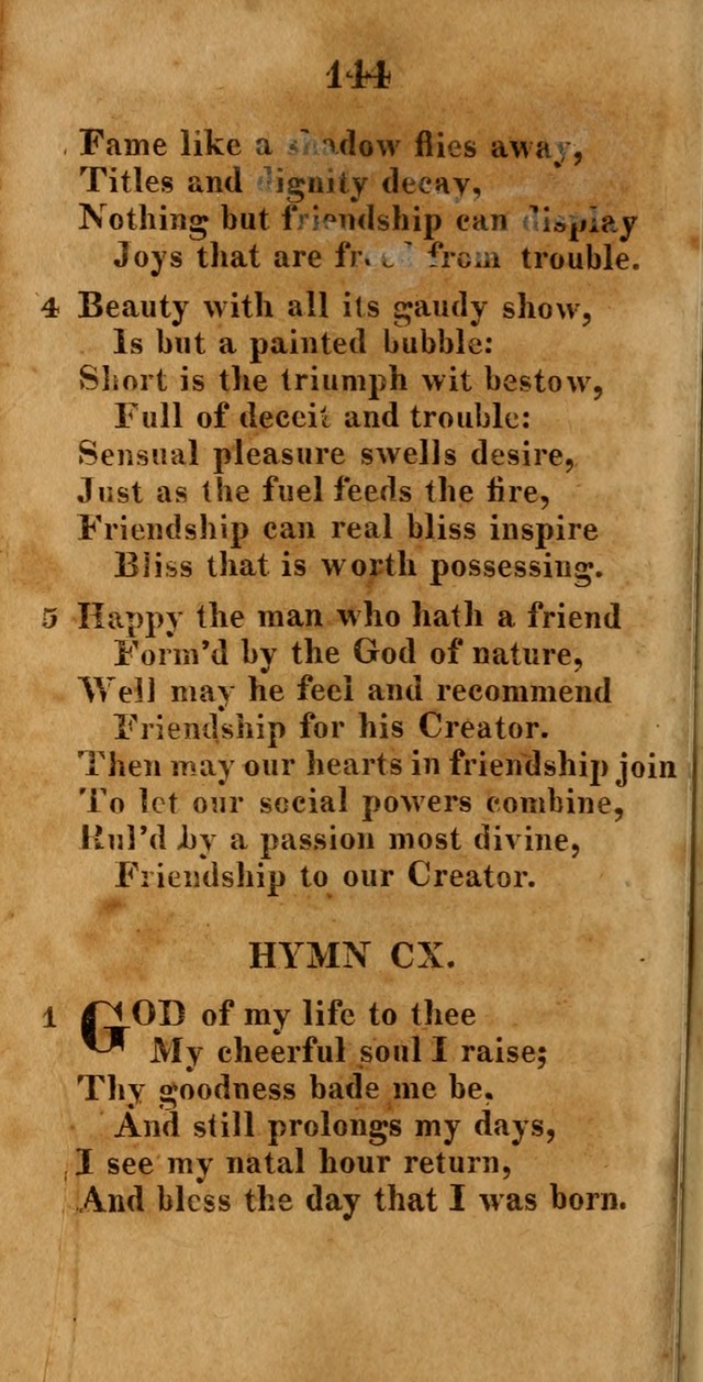 A New Selection of Hymns: compiled from various authors: with a number of original hymns that have never before appeared in print page 144