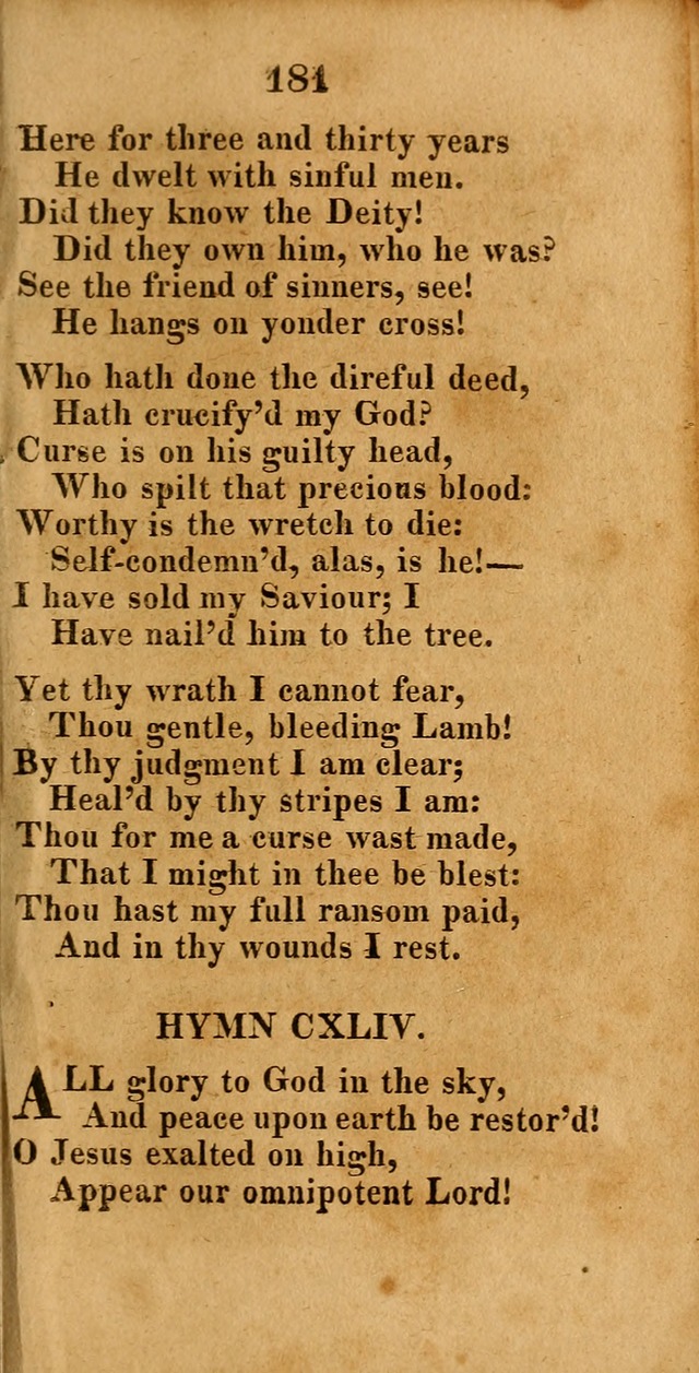 A New Selection of Hymns: compiled from various authors: with a number of original hymns that have never before appeared in print page 181