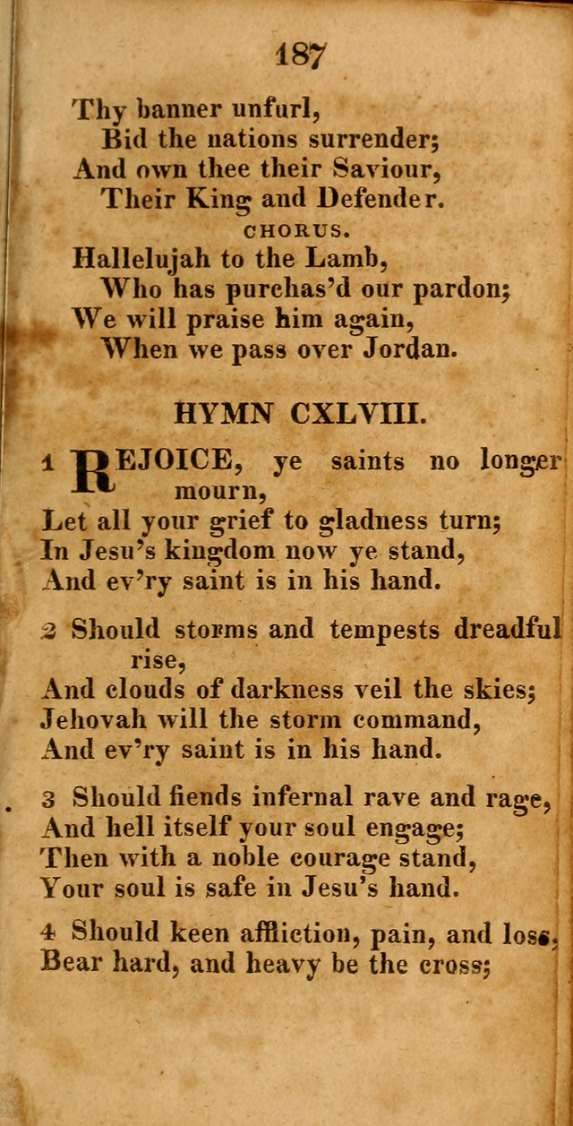 A New Selection of Hymns: compiled from various authors: with a number of original hymns that have never before appeared in print page 187