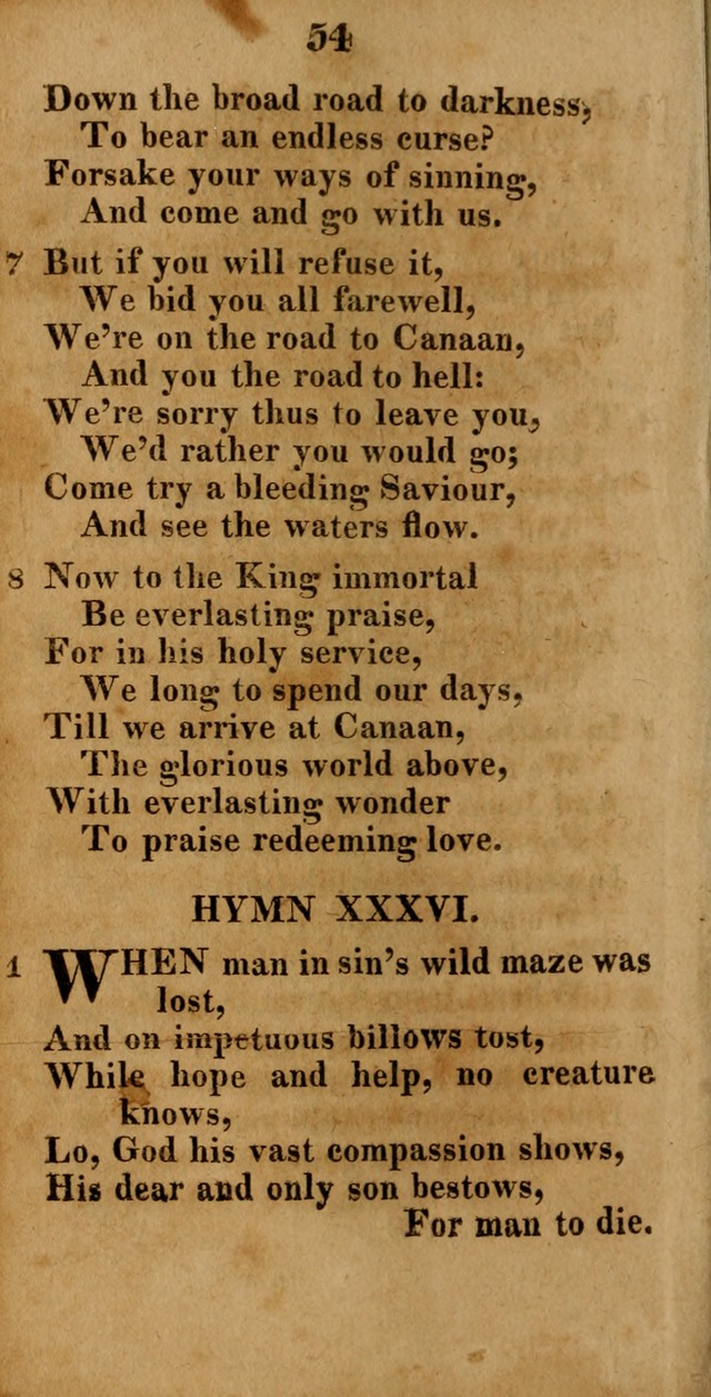 A New Selection of Hymns: compiled from various authors: with a number of original hymns that have never before appeared in print page 54