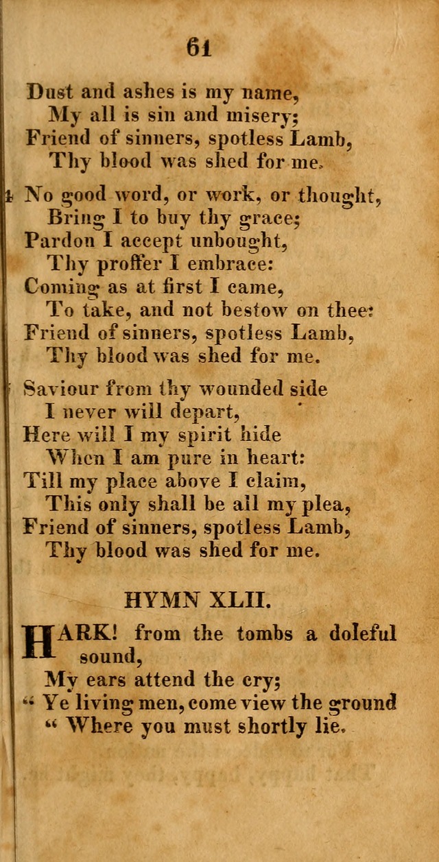 A New Selection of Hymns: compiled from various authors: with a number of original hymns that have never before appeared in print page 61