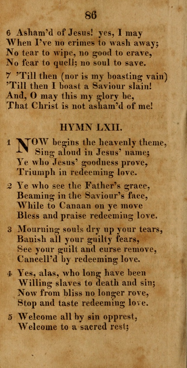 A New Selection of Hymns: compiled from various authors: with a number of original hymns that have never before appeared in print page 86