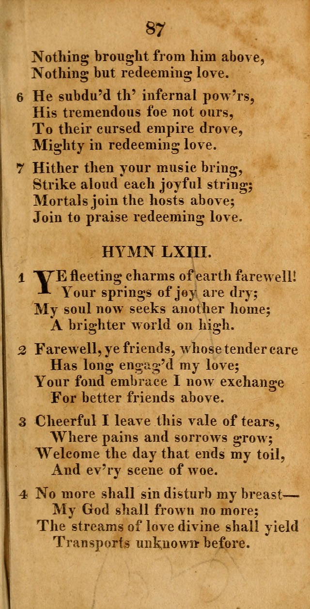 A New Selection of Hymns: compiled from various authors: with a number of original hymns that have never before appeared in print page 87