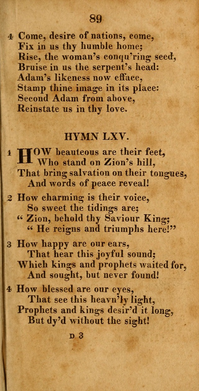 A New Selection of Hymns: compiled from various authors: with a number of original hymns that have never before appeared in print page 89